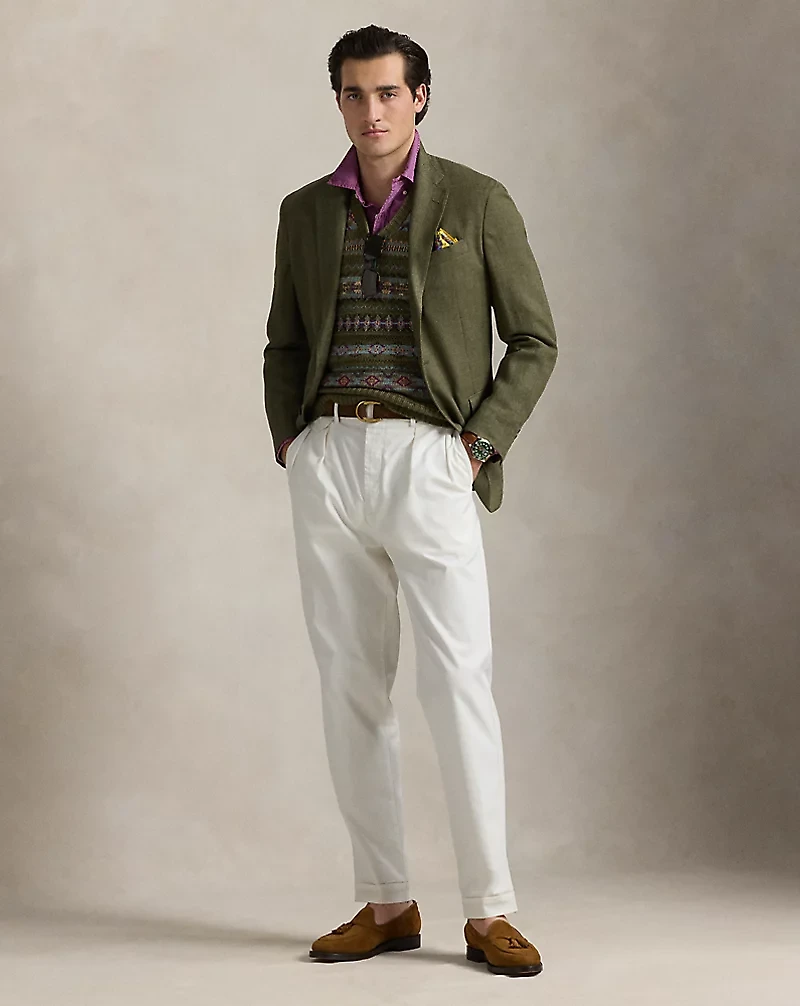 Fair Isle Linen-Blend Sweater Vest
