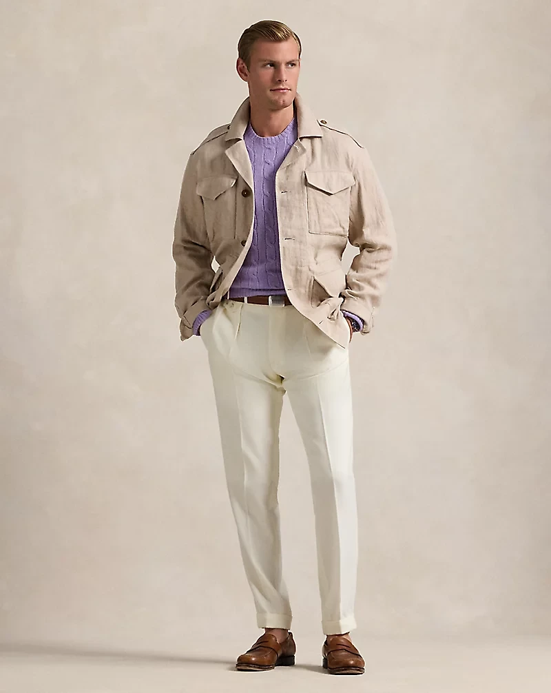 Linen Herringbone Field Jacket
