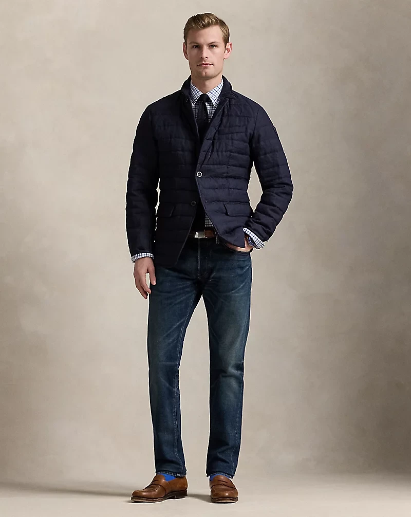 Quilted Linen Down Jacket
