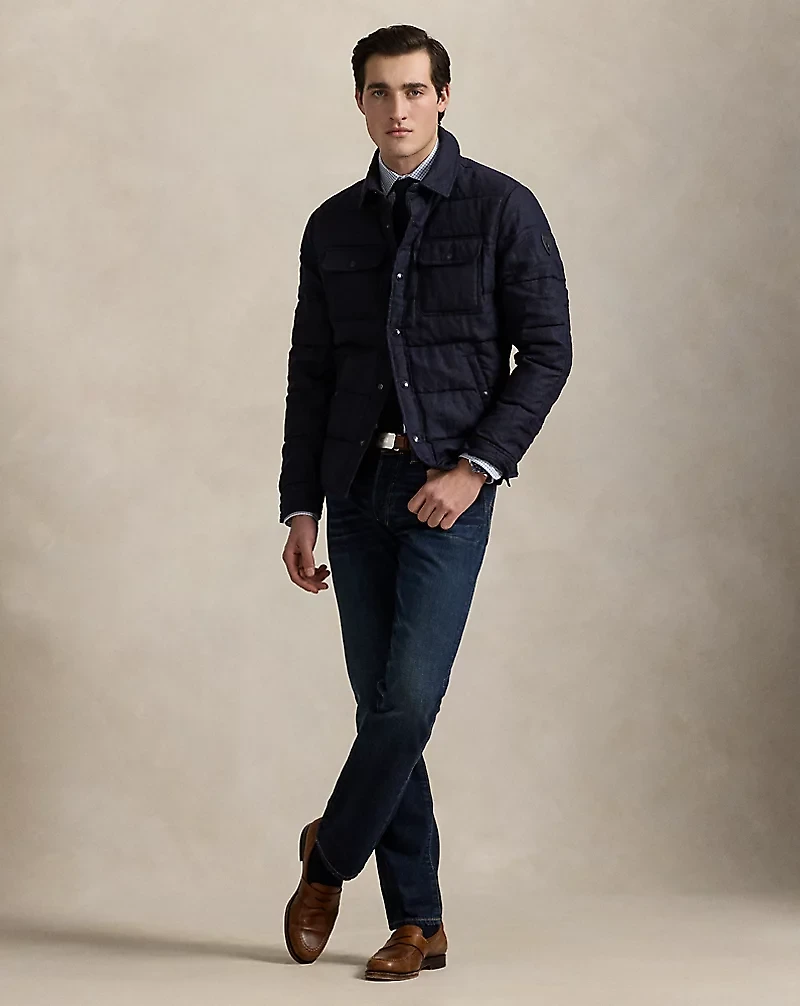 Quilted Linen Down Jacket
