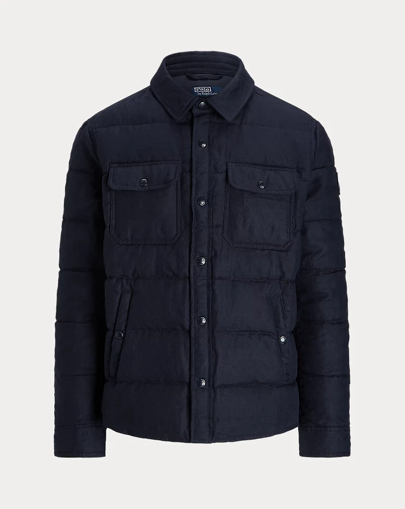 Quilted Linen Down Jacket