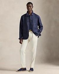 Linen Herringbone Utility Jacket