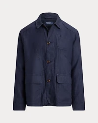 Linen Herringbone Utility Jacket
