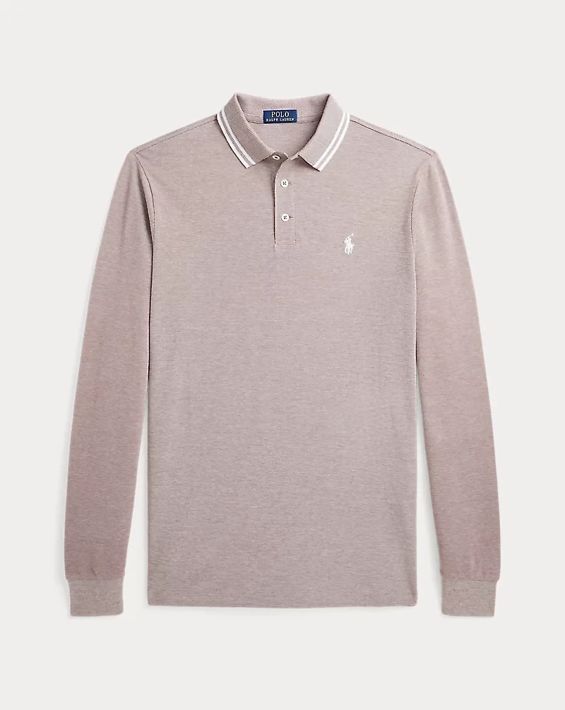 Custom Slim Fit Stretch Mesh Polo Shirt