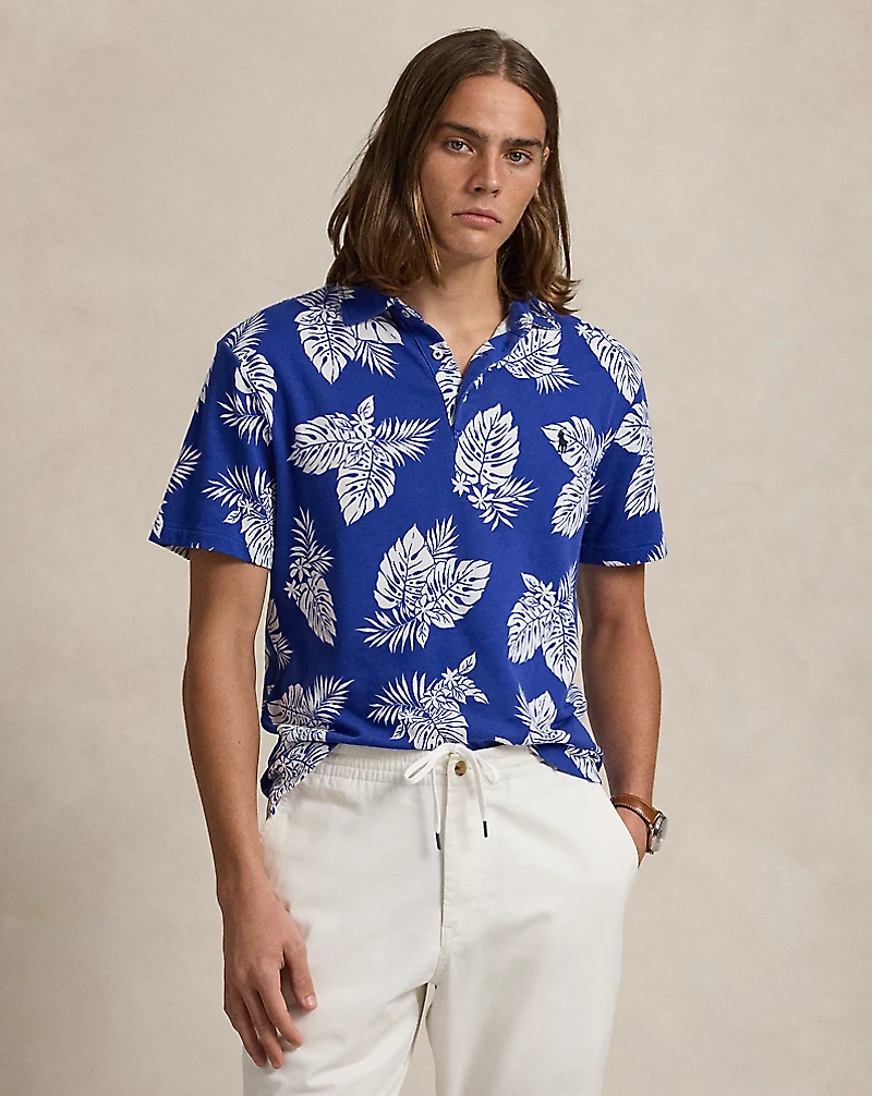Custom Slim Fit Monstera Spa Terry Polo