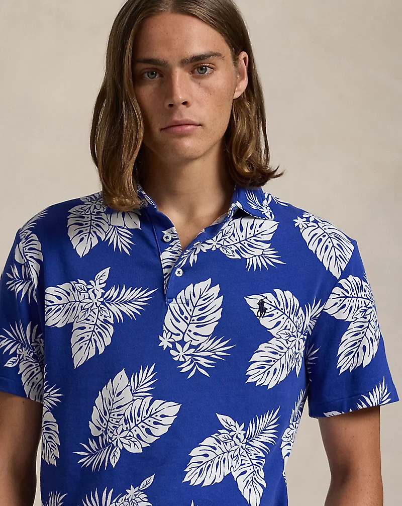 Custom Slim Fit Monstera Spa Terry Polo