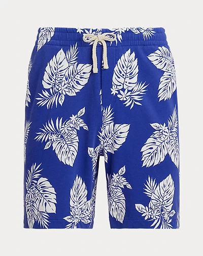 7.5-Inch Monstera-Print Spa Terry Short