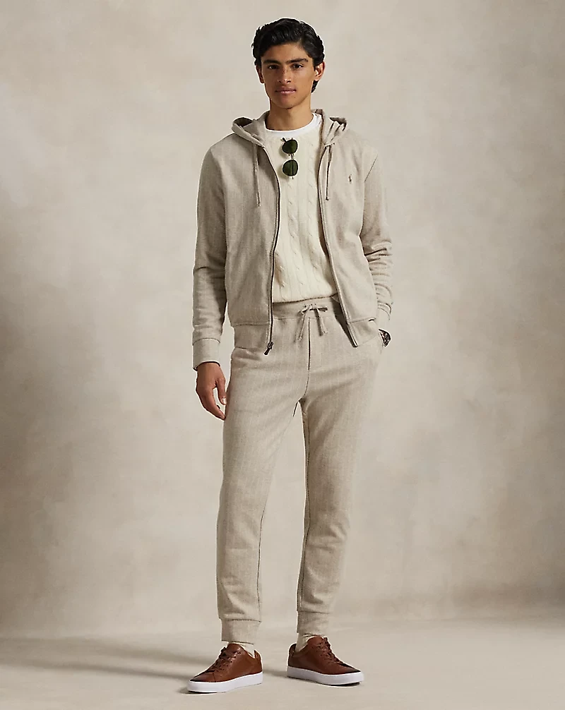 Chalk-Stripe Luxury Jersey Hoodie