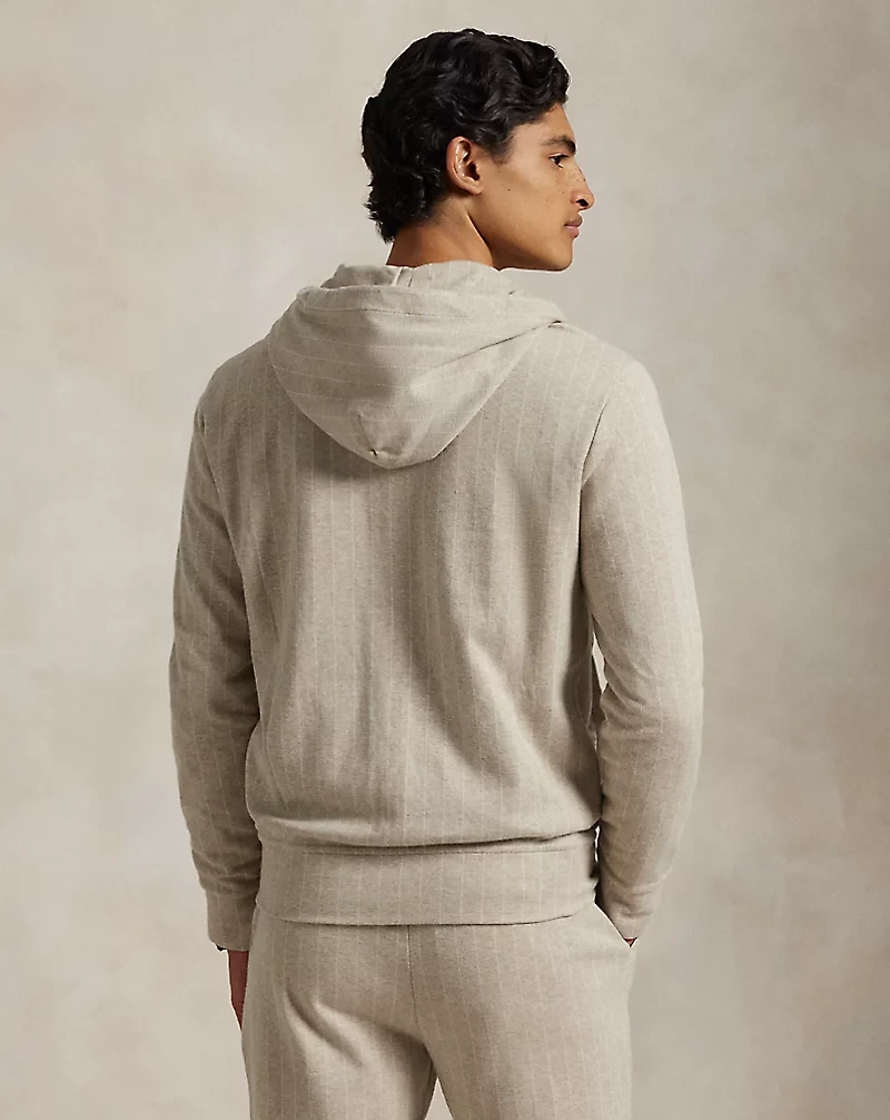 Chalk-Stripe Luxury Jersey Hoodie