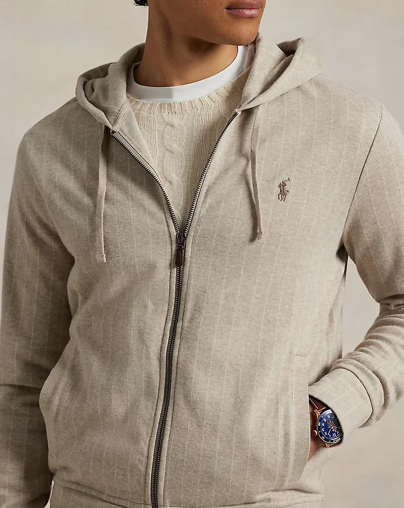 Chalk-Stripe Luxury Jersey Hoodie