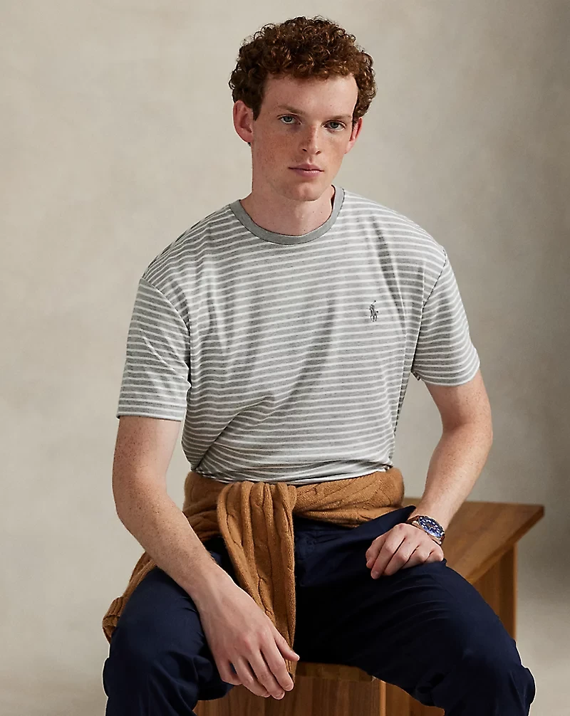 Classic Fit Striped Soft Cotton T-Shirt