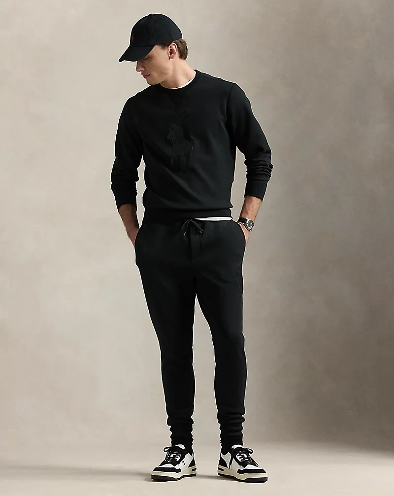 Leather-Pony Double-Knit Sweatshirt