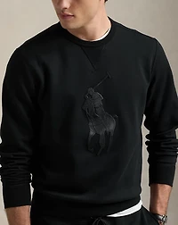 Leather-Pony Double-Knit Sweatshirt
