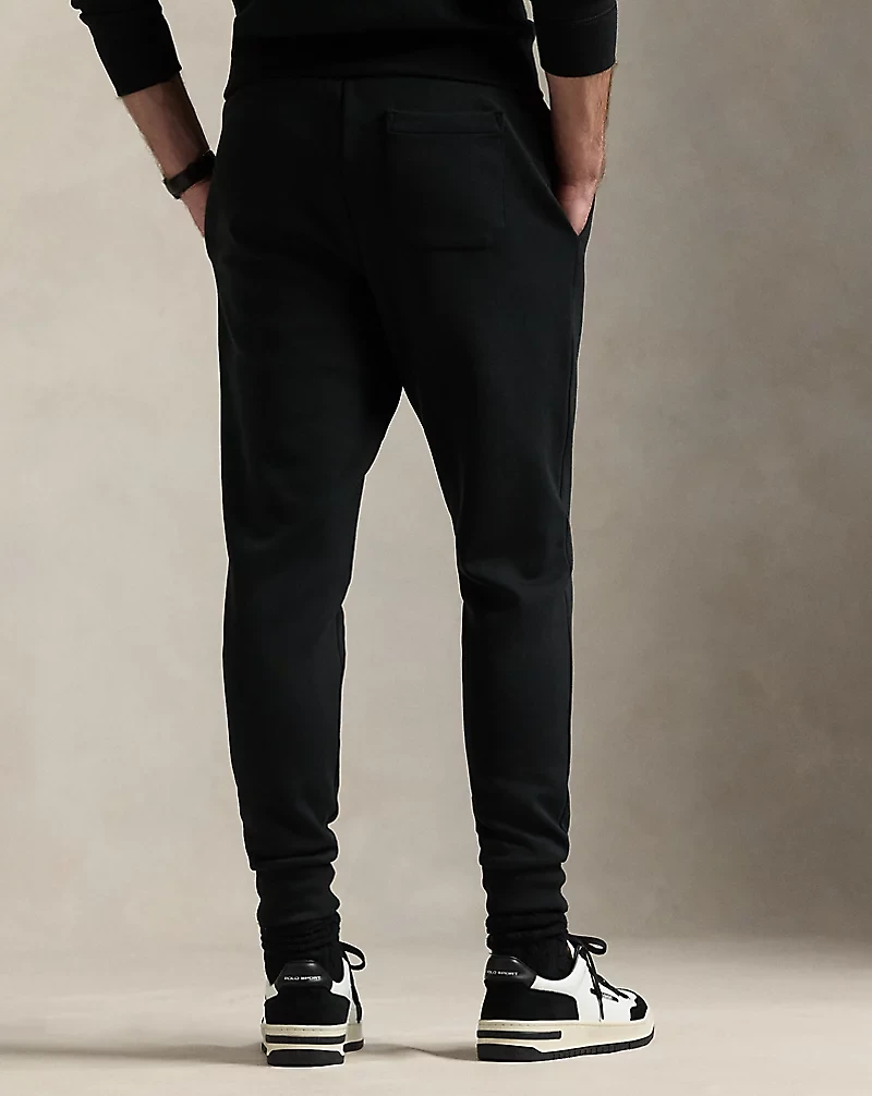 Leather-Pony Double-Knit Jogger Pant