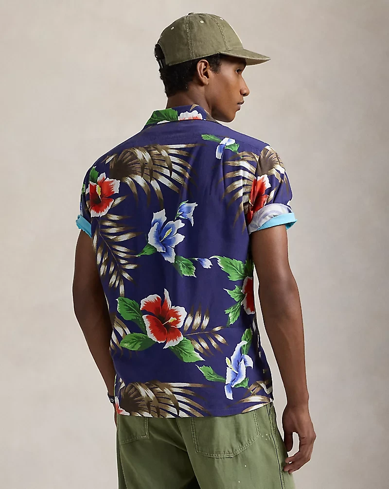 Classic Fit Hoffman Print Camp Shirt