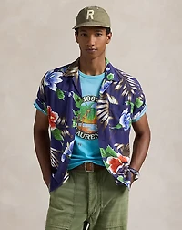Classic Fit Hoffman Print Camp Shirt
