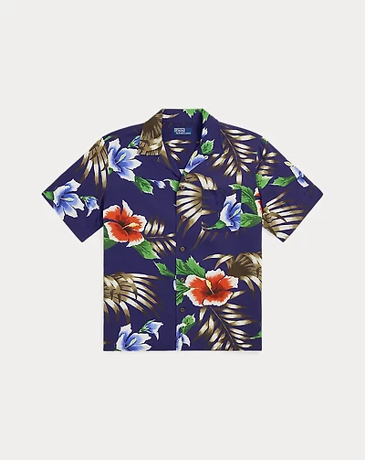 Classic Fit Hoffman Print Camp Shirt