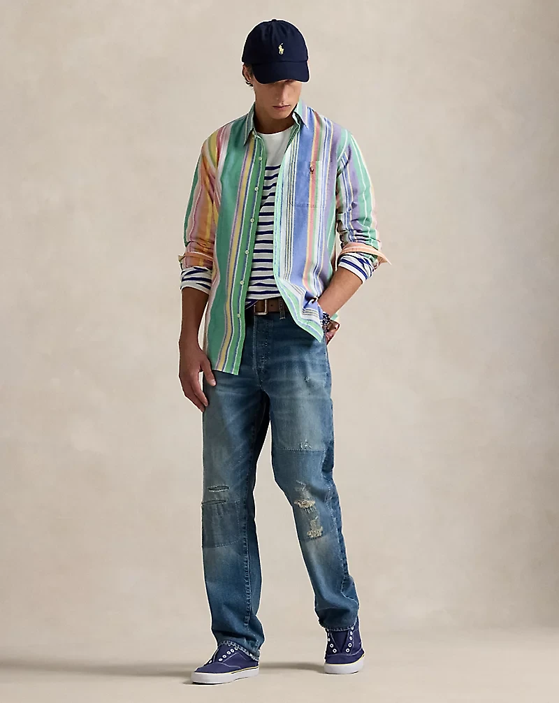 Classic Fit Striped Oxford Shirt