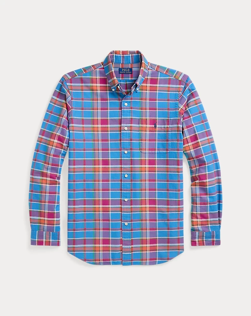 Classic Fit Plaid Oxford Shirt