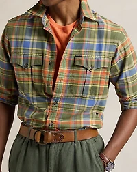 Classic Fit Plaid Oxford Workshirt