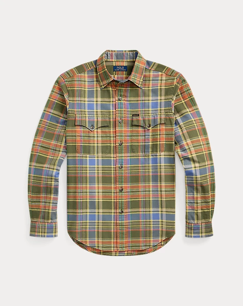 Classic Fit Plaid Oxford Workshirt