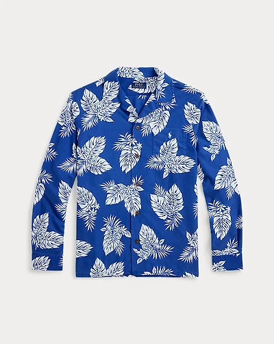 Classic Fit Monstera-Print Oxford Shirt