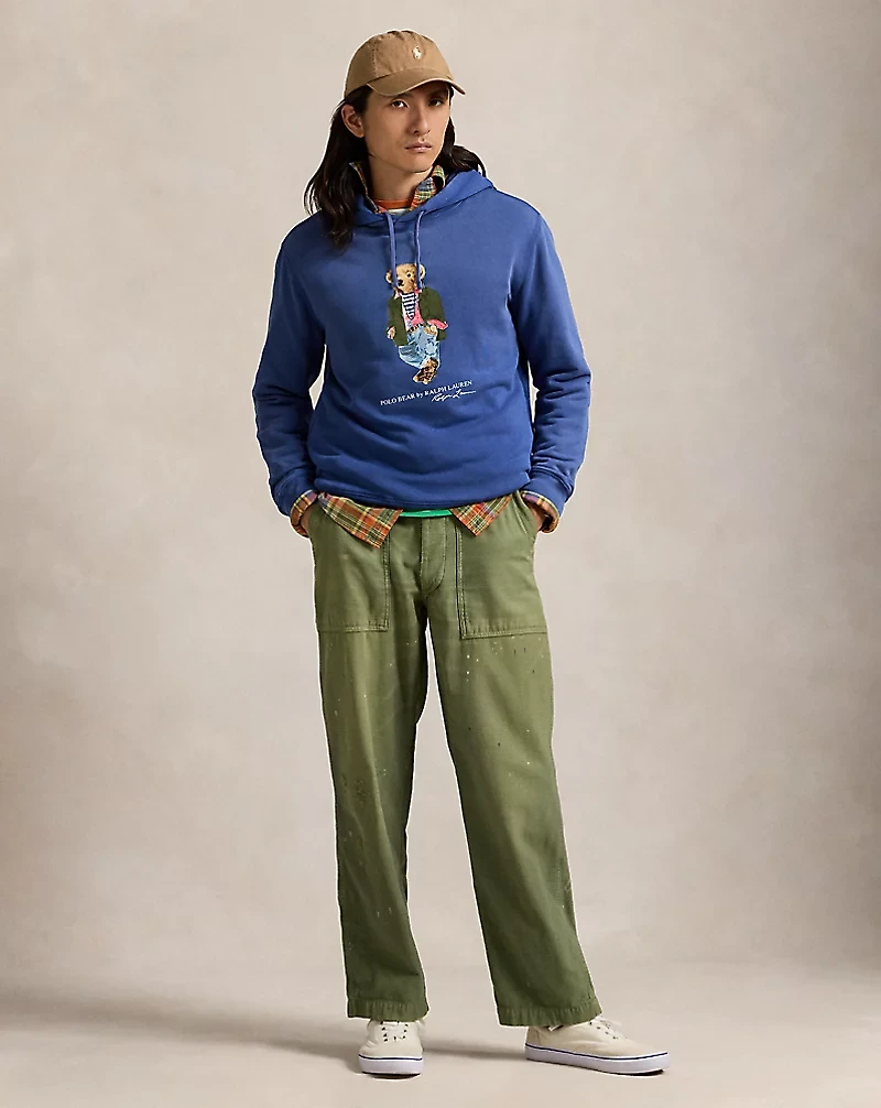 Polo Bear Garment-Dyed Fleece Hoodie
