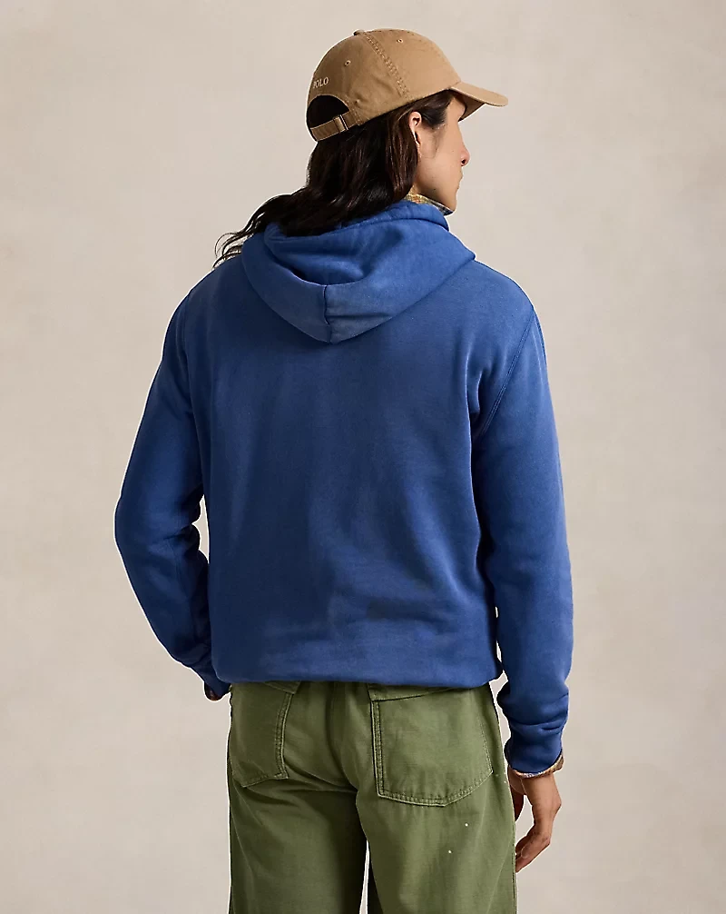 Polo Bear Garment-Dyed Fleece Hoodie