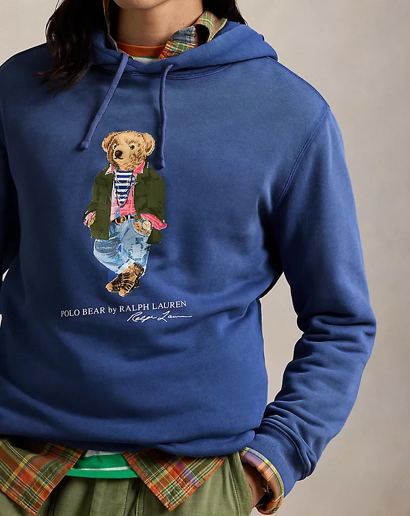 Polo Bear Garment-Dyed Fleece Hoodie