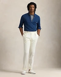 Indigo-Dyed Mesh Polo Shirt