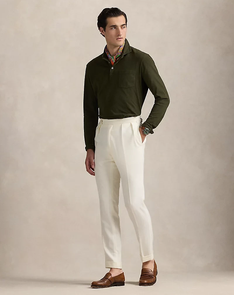 Classic Fit Sueded Jersey Polo Shirt