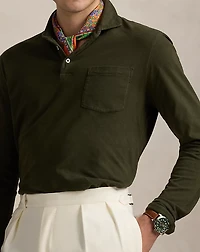 Classic Fit Sueded Jersey Polo Shirt