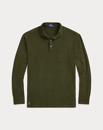 Classic Fit Sueded Jersey Polo Shirt