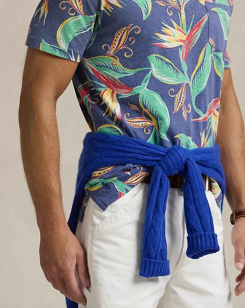 Standard Fit Floral-Print Polo Shirt