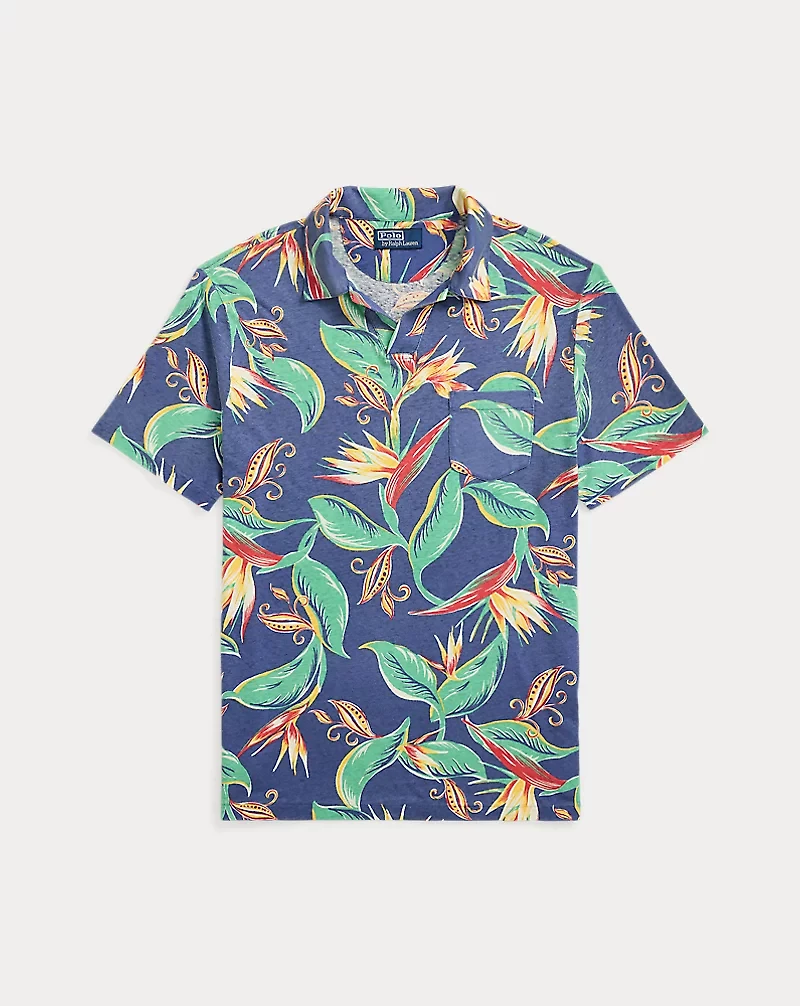 Standard Fit Floral-Print Polo Shirt