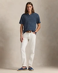 Standard Fit Striped Jersey Polo Shirt