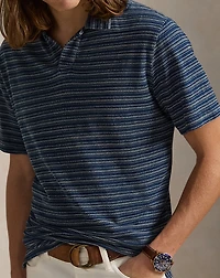 Standard Fit Striped Jersey Polo Shirt