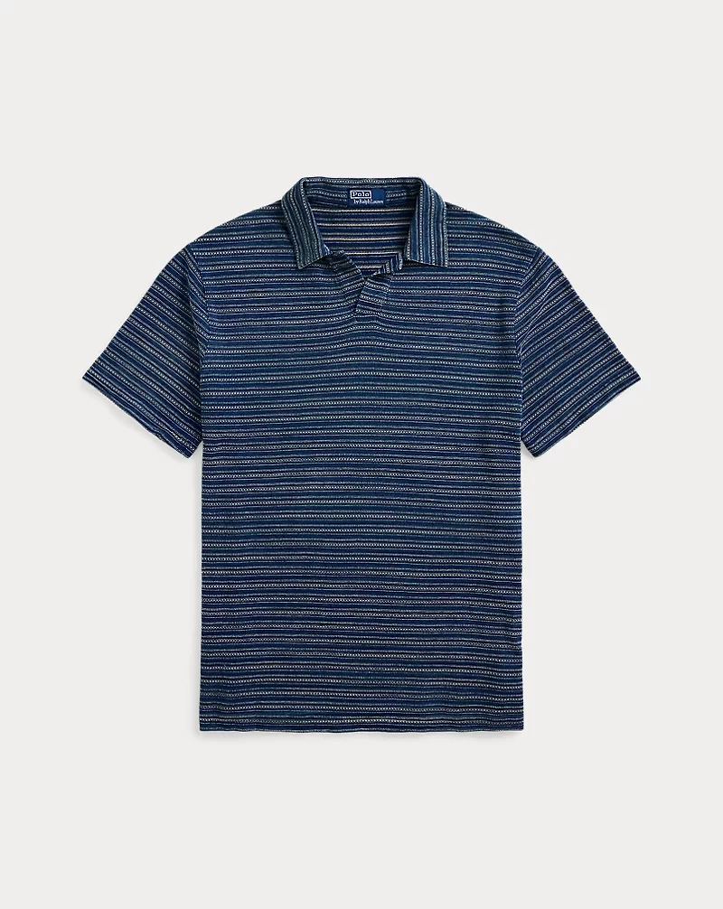 Standard Fit Striped Jersey Polo Shirt