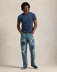 Classic Fit Striped Cotton-Linen T-Shirt