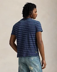 Classic Fit Striped Cotton-Linen T-Shirt