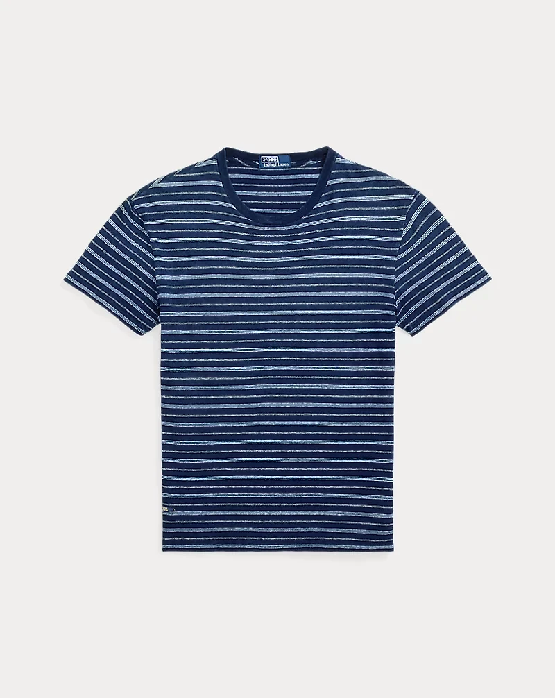Classic Fit Striped Cotton-Linen T-Shirt
