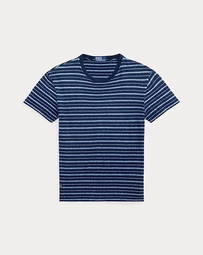 Classic Fit Striped Cotton-Linen T-Shirt