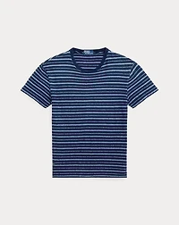 Classic Fit Striped Cotton-Linen T-Shirt