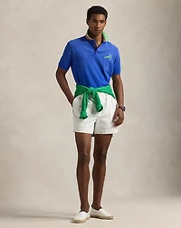 Classic Fit Embroidered Mesh Polo Shirt