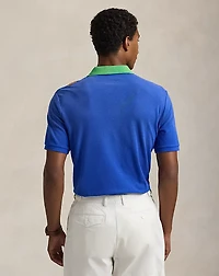 Classic Fit Embroidered Mesh Polo Shirt