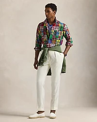 Classic Fit Patchwork Madras Camp Shirt
