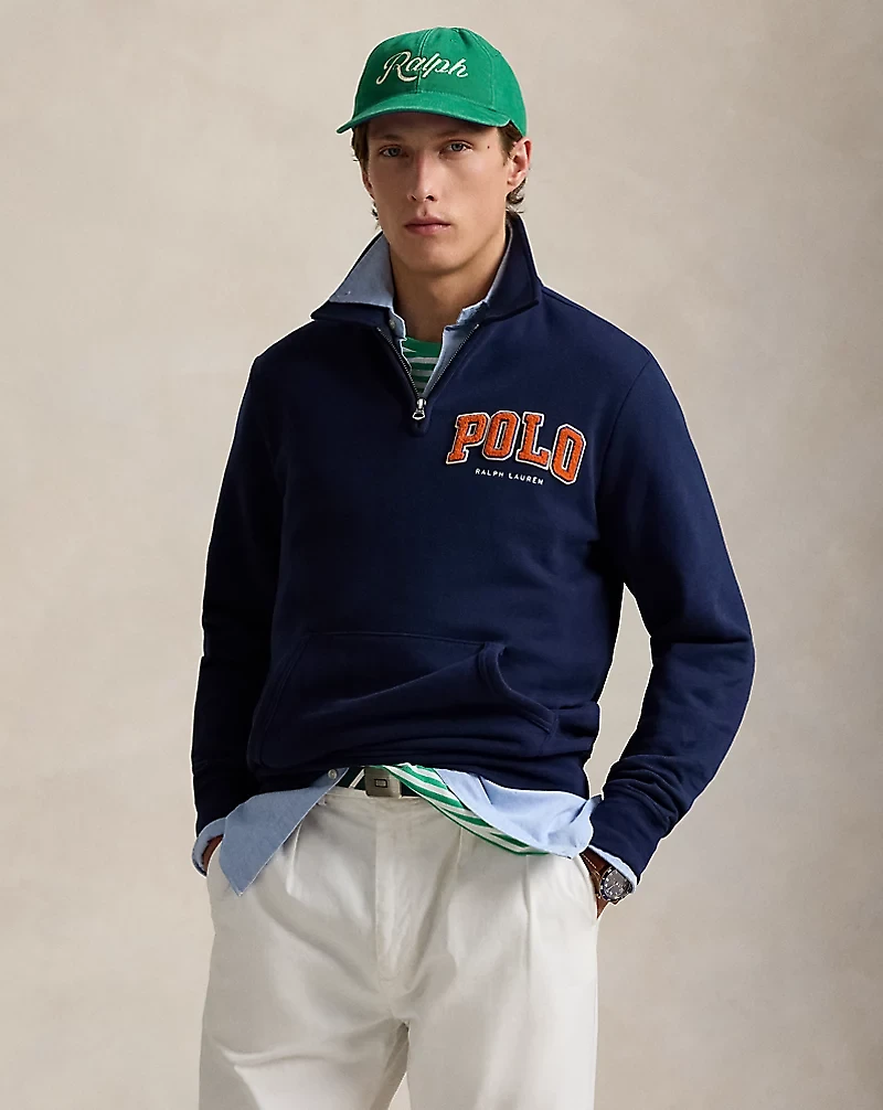 The RL Fleece Logo Collared Sweatshirt