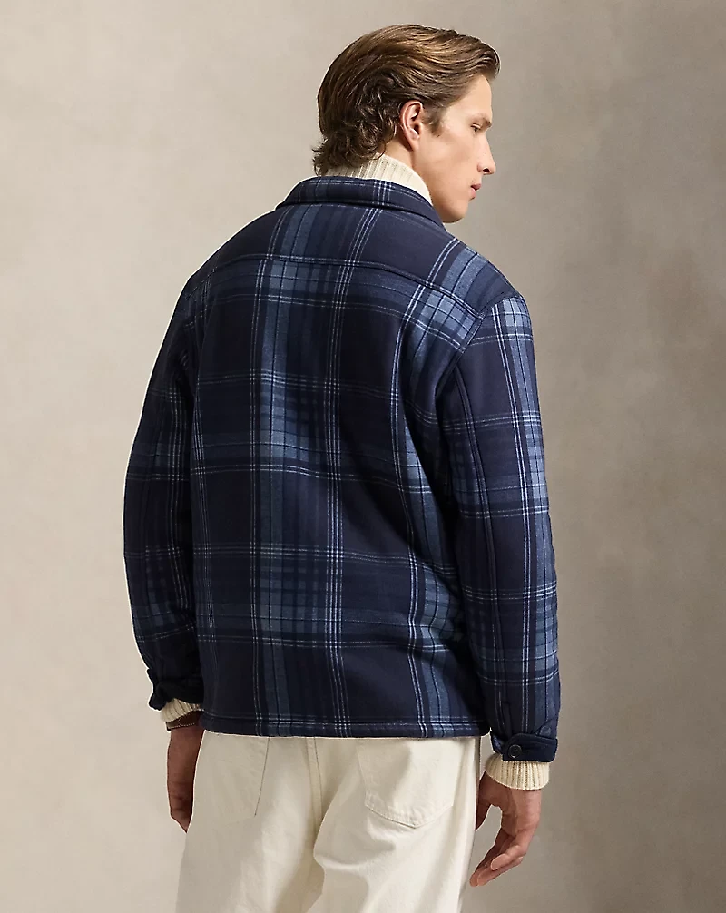 Plaid Fleece Shirt Jacket