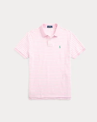 Classic Fit Striped Mesh Polo Shirt