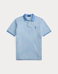 Classic Fit Striped Mesh Polo Shirt